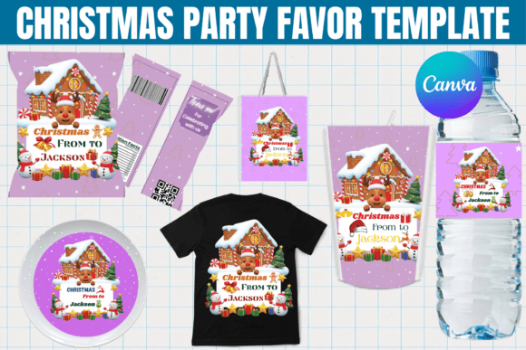 Download Christmas Party Favor Canva Template - Art Collection