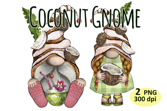 Download Coconut Gnome Tropical Beach Clipart Png - Art Collection