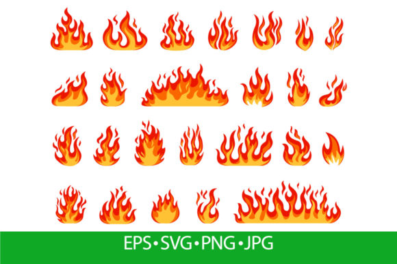 Download Cartoon Flame. Bonfire Flames, Fireballs - Art Collection