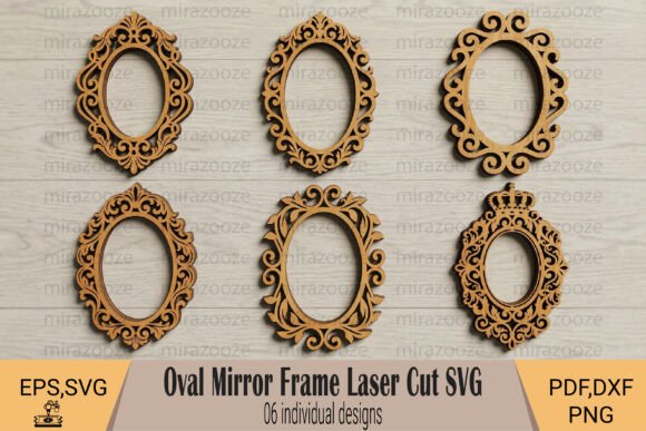 Download Oval Mirror Frame Laser Cut SVG - Premium Resources