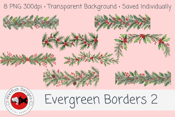 Download Evergreen Borders 2 – 8 PNG Clipart - Art Collection