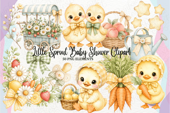 Download Little Sprout Baby Shower Clipart - Art Collection