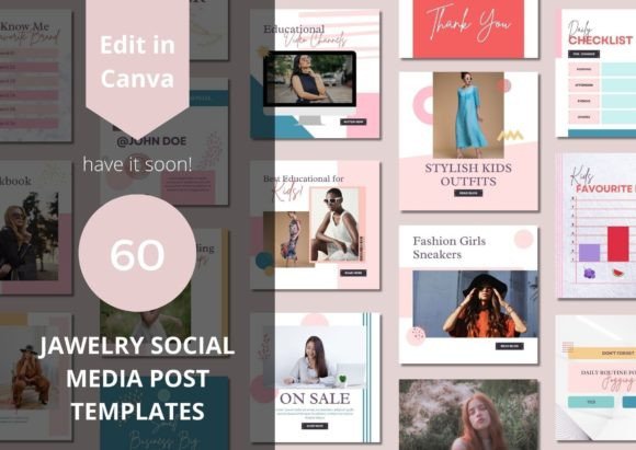 Download 60 Jawelry Social Media Canva Templates - Social media Collection