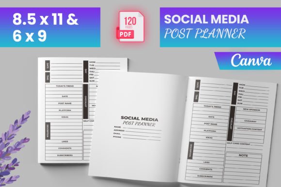 Download Social Media Post Planner Canva (KDP) - Social media Collection