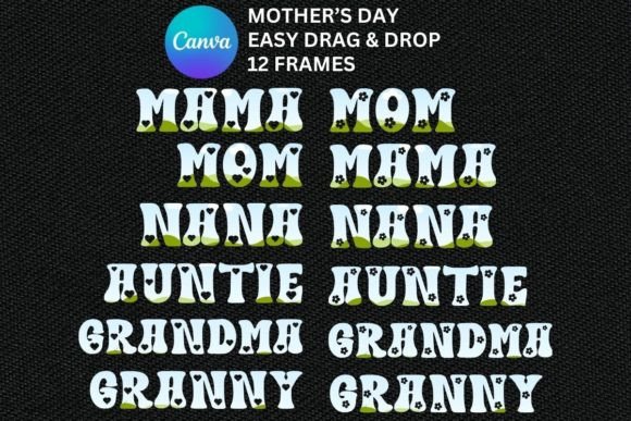 Download Mothers Day Heart &amp; Flowers Canva Frames - Art Collection