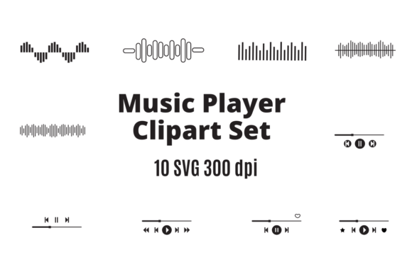 Download Music Player SVG Clipart Set - Art Collection