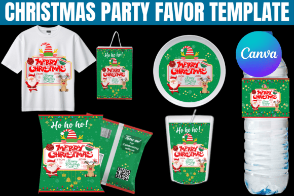 Download Christmas Party Favor Canva Template - Art Collection