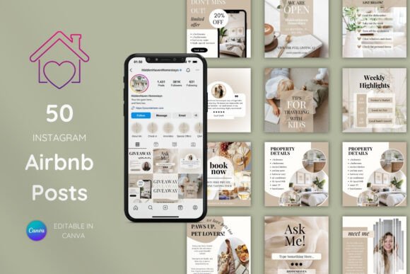 Download Airbnb Social Media Instagram Templates - Social media Collection