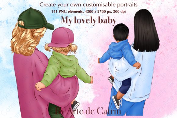 Download My Lovely Baby Clipart, Mom with Baby - Art Collection