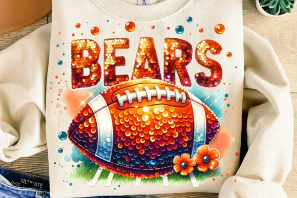 Download Bears Orange Sequin Football Mascot Png - Football mascot png Collection