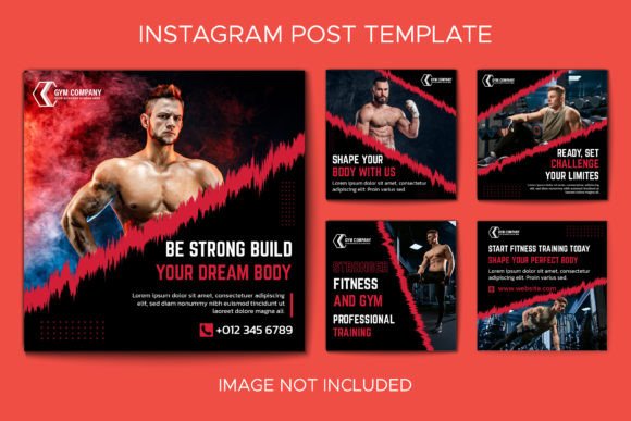 Download Gym Fitness Instagram Post Collection - Post collection Collection