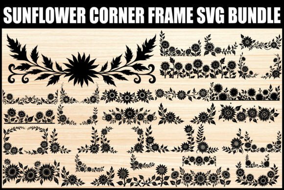 Download Sunflower Corner Frame SVG Set - Premium Resources