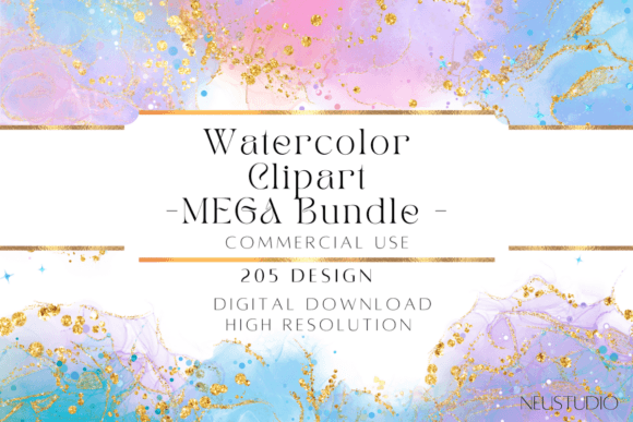 Download Watercolor PNG CLIPART MEGA BUNDLE - Art Collection