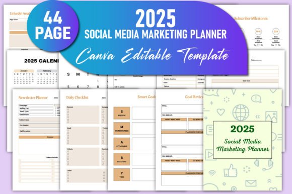 Download 2025 Social Media Marketing Planner KDP - Social media Collection