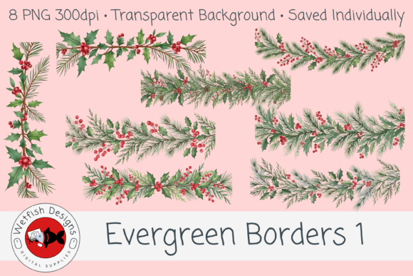 Download Evergreen Borders 1 – 8 PNG Clipart - Art Collection