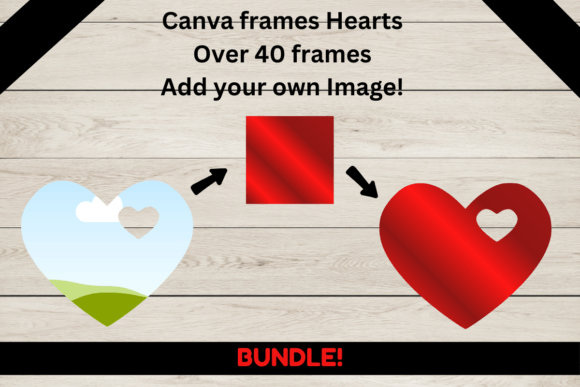 Download Canva Frames Hearts Bundle, over 40 Bows - Art Collection
