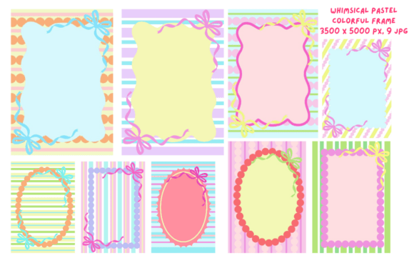 Download Whimsical Pastel Coquette Colorful Frame - Premium Resources