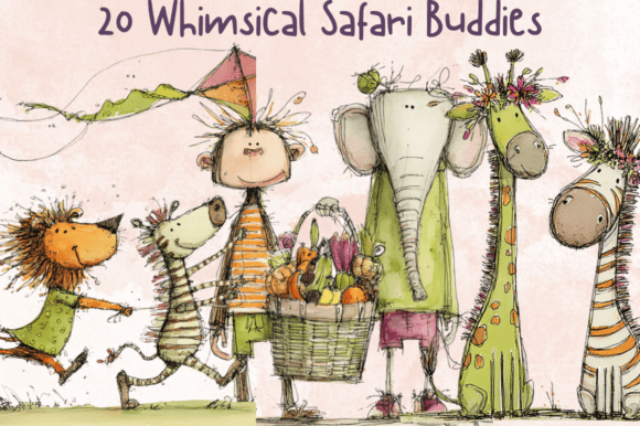 Download Safari Buddies Whimsical Clipart - Art Collection
