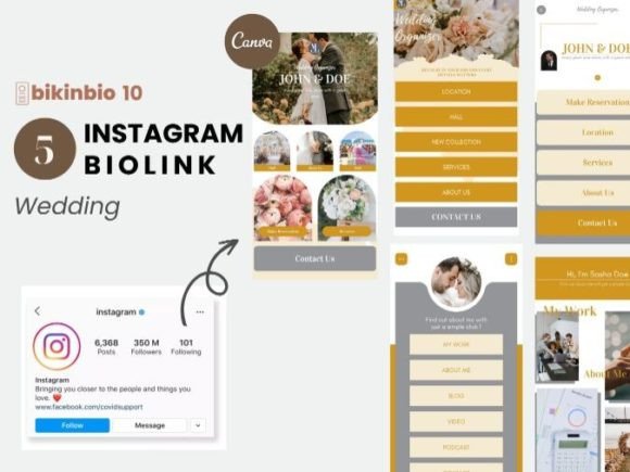Download Wedding Instagram Bio Link Canva - Wedding Collection