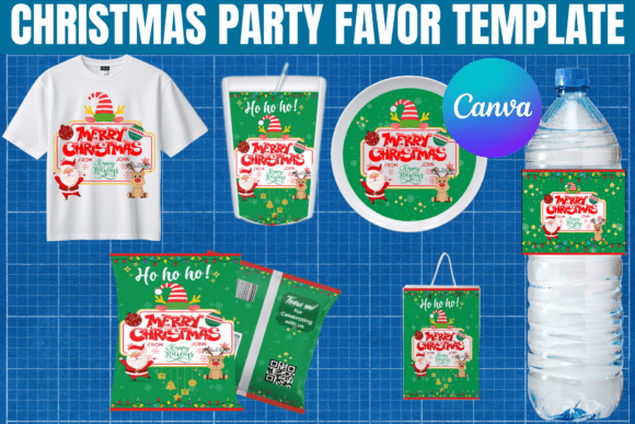 Download Christmas Party Favor Canva Template - Art Collection