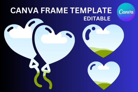 Download Balloons Hearts Cartoon Canva Frame - Art Collection