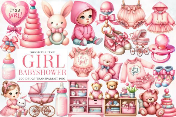 Download Girl Babyshower Cliparts - Art Collection