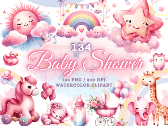 Download Pink Baby Shower Clipart Baby Shower Png - Art Collection