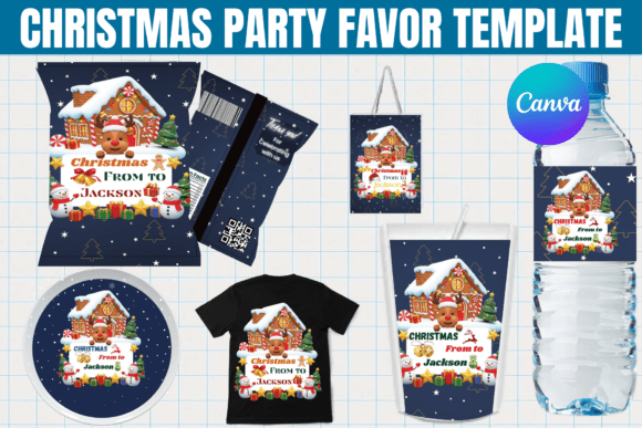 Download Christmas Party Favor Canva Template - Art Collection