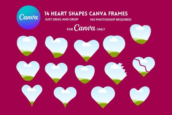 Download Canva Frames Heart, Handdrawn Hearts - Art Collection