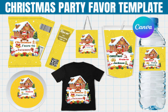 Download Christmas Party Favor Canva Tempate - Art Collection