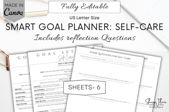 Download Self-Care Smart Goal Planner | Canva - Art Collection