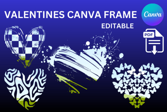 Download Heart Canva Frame Valentine Day Hearts - Art Collection