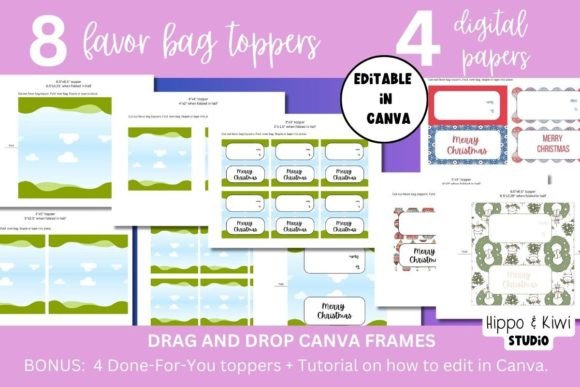 Download Party Favor Bag Topper Canva Template - Art Collection