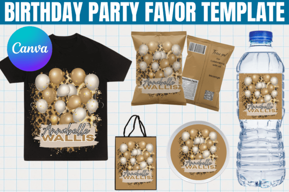 Download Birthday Party Favor Canva Template - Art Collection