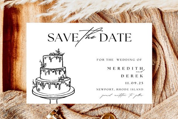 Download Save the Date Wedding Card Canva Templat - Wedding Collection