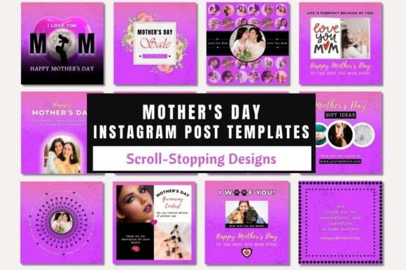 Download Mothers Day Social Media Canva Templates - Social media Collection