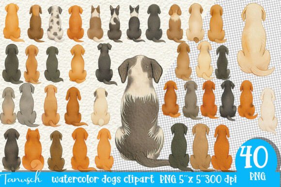 Download Watercolor Dogs Sitting Behind Clipart - Art Collection