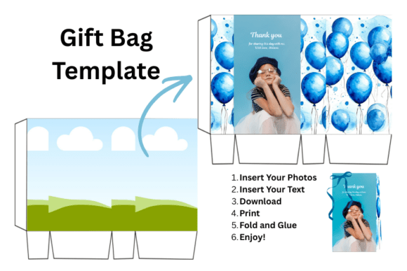 Download Gift Bag Template Editable Party Favor - Art Collection