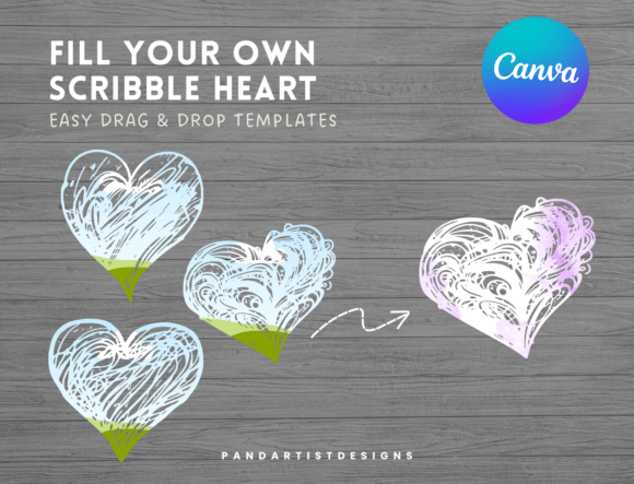 Download Scribble Heart Canva Frames Bundle - Art Collection