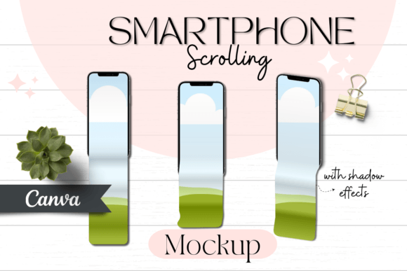 Download Samartphone Scrolling Mockup, Canva - Art Collection